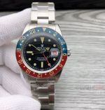 Replica Vintage Rolex GMT-Master 6542 Black Face Asia 2836 Automatic Watch